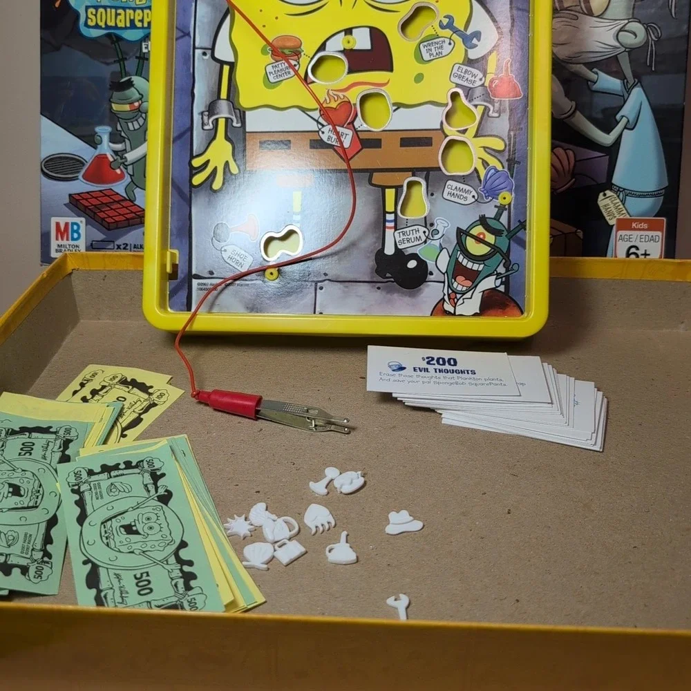 Operation Spongebob Squarepants‎ Skill Game Nickelodeon Hasbro 2007 Family Kids